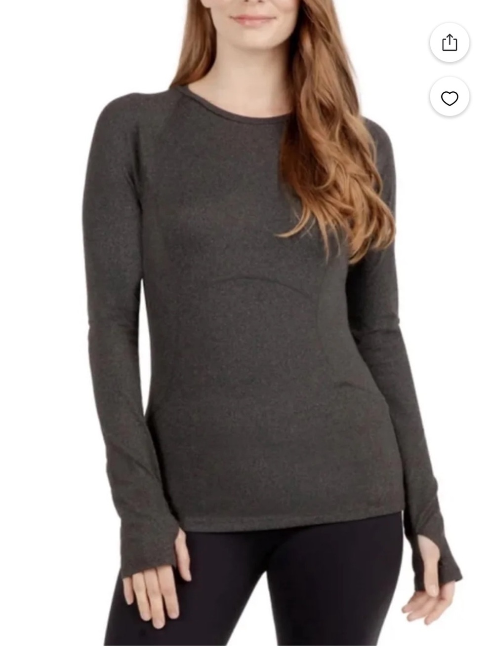 SPYDER Black Thumbhole Pocket Long Sleeve top